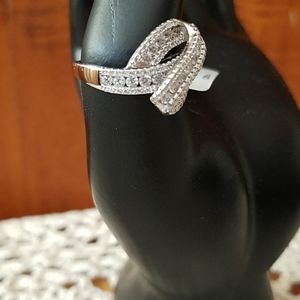 Luce White Diamond Simulant Ring